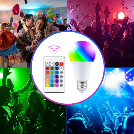 Ampoule LED multicolore, 16 couleurs