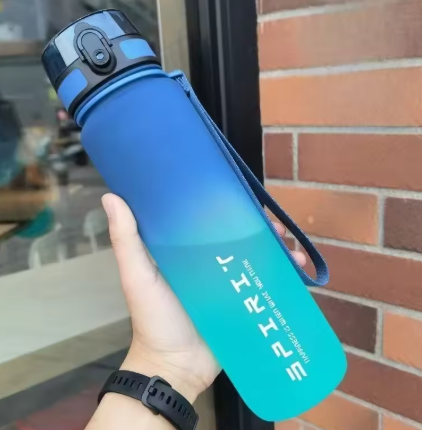 Bouteille d'Eau de dehors en Plastique Coloré pour Voyage en Plein Air, Portable, Carafe de Fitness