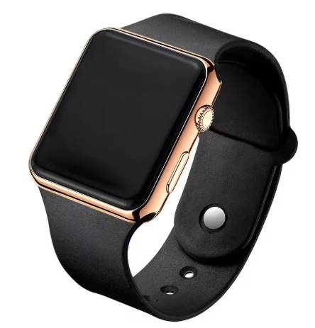 Montre numérique Simple pour hommes femmes mode Sport montre électronique LED bracelet en Silicone noir montre pour hommes décontractée